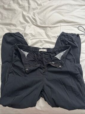 Mango Women's Black Drawstring Track Jogger Pants NEVER WORN